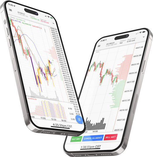 Laptop with Stock Charts