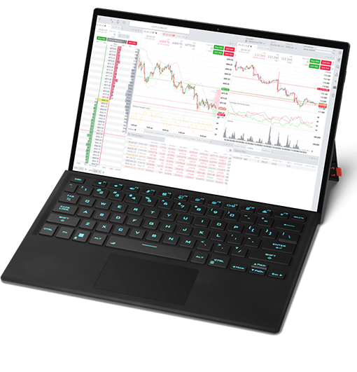 Laptop running NinjaTrader